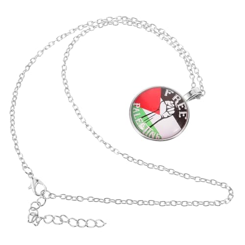 Yardenfun Antikriegs Halskette Mit Anhänger Halsschmuck Halsdekoration Halskette Für Männer Palästina Halskette Für Männer Kreative Halskette Männer Anhänger Halskette Andenken von Yardenfun