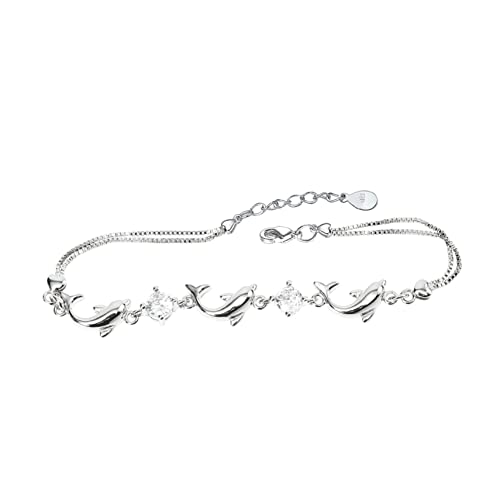 Yardenfun Delphin Kunststein Armband Für Frauen Verstellbare Handgelenkskette Geschenk Zur Feier Von Weihnachten Geburtstagen Oder Abschlüssen Elegant Und Langlebig von Yardenfun