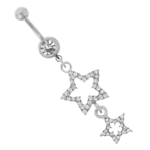 Yardenfun Bauchnabelring mit Funkelndem Sternanhänger für Frauen Silberfarbenes Piercing für Tag und Besondere Anlässe Hautfreundlich und Sicher Yardenfun Bauchnabelring mit Funkelndem Sternanhänger für Frauen Silberfarbenes Piercing für Tag und Besondere Anlässe Hautfreundlich und Sicher von Yardenfun