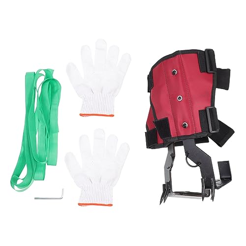 Yardenfun Baumkletterschuhe mit Rutschfesten Stahlspikes Robustes Langlebiges Klettergerät aus Material Einfach zu Bedienen Sicher und Verschleißfest für Baumklettern und Obstpflücken von Yardenfun