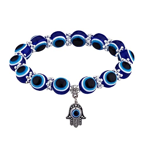 Yardenfun Beaded Evil Eye Armband Verstellbares Handgelenkschmuck mit Blauem Auge Handgefertigt für Damen Herren Perfektes Accessoire für Besondere Anlässe von Yardenfun