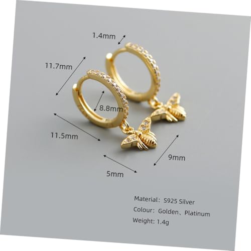 Yardenfun Bienen ohrringe Damen Pierced Earrings Leichtes Modisches Schmuckstück mit Bienenmotiv Runde Creolen für Teenager und Frauen Hautfreundlich als und Alltagsschmuck von Yardenfun
