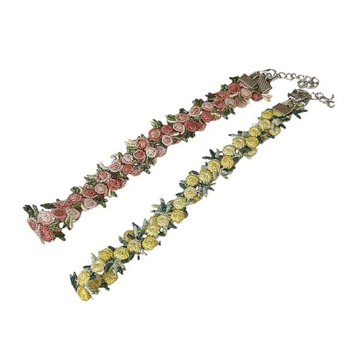 Yardenfun Blütenförmige Halskette für Damen Süßer Choker mit Kreativem Design Modisches für Partys Besondere Anlässe von Yardenfun