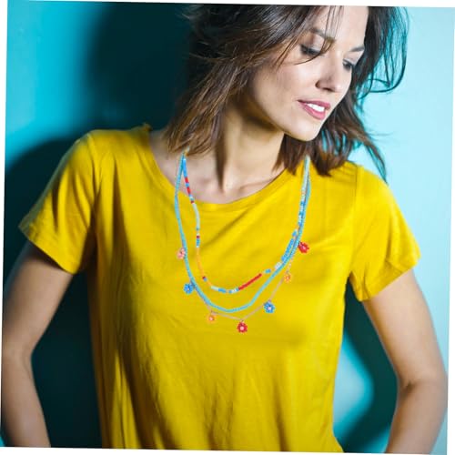 Yardenfun Mehrlagige Halskette Für Damen Mit Boho-anhänger Perlenketten Aus Kunstperlen Und Reisperlen Langlebige Legierungskette Leicht Und Komfortabel Für Alltags Und Urlaubsstil von Yardenfun