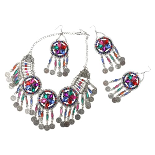 Yardenfun Boho Schmuckset Damen Vintage Kette und Ohrhänger Schmuck Geschenk Leicht Hautfreundlich für Hochzeit Geburtstag Party und Alltag von Yardenfun