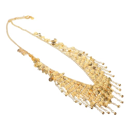Yardenfun Boho Tassel Taillenkette Damen Verstellbar mit Glocken Bauchtanz Körperkette für Bühne Party Ethno Gürtel Schmuck von Yardenfun