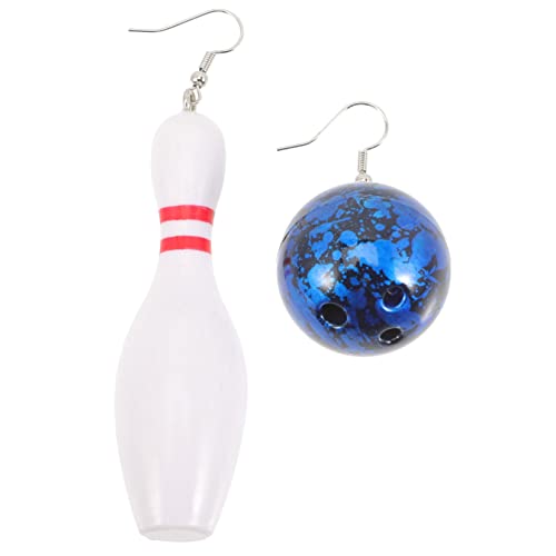 Yardenfun Bowling Ohrringe Damen Statement Ohrstecker Sportlich Bowling Schmuck Blau Einzigartige Ohrhänger für Fans Geschenkidee für Freundinnen und Familie von Yardenfun