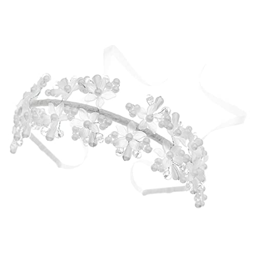 Yardenfun Braut Perlen Stirnband Hochzeits Kopfschmuck Braut Kopfschmuck Haar Accessoires Für Bräute Braut Kopfschmuck Für Hochzeit Mädchen Haardekorationen Hochzeit Braut von Yardenfun