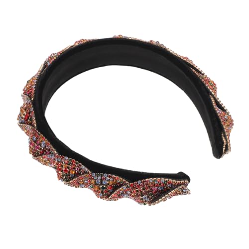 Yardenfun Breites Samt-haarband mit Funkelnden Strasssteinen Leichter und Bequemer Haarschmuck für Damen Sicherer Sitz für Festliche Anlässe und Stilvolle Partyfrisuren von Yardenfun