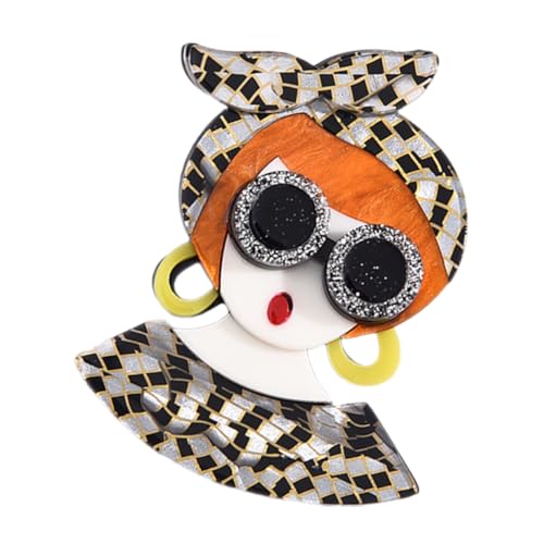 Yardenfun Mädchen Brosche Pin Süße Edelstahl Brosche in Form Eines Mädchens Anstecknadel Für Kleidung Hüte Und Taschen Eleganter Langlebiger Schmuck von Yardenfun