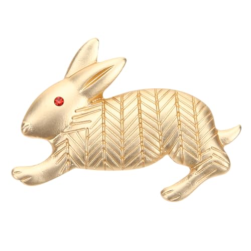 Yardenfun Bunny Brosche mit Roten Augen Tierbrosche für Frauen Stilvolle Anstecknadel für Jacken Taschen Hüte Perfektes für Besondere Anlässe Hochwertige Brosche von Yardenfun