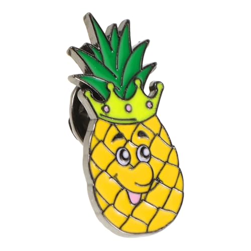 Yardenfun Cartoon Anstecknadel aus Langlebiger Legierung Niedliche Ananas Frucht Broschen für Rucksäcke Jacken Hüte Leichtes Metall Emaille Zubehör für Schulrucksäcke und Freizeit von Yardenfun