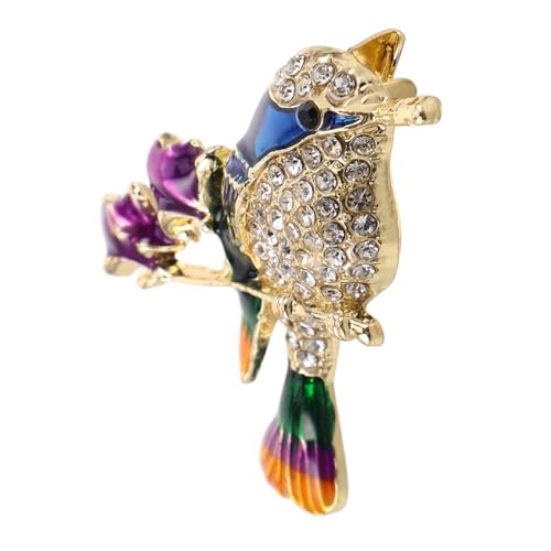 Yardenfun Chinesische Emaille Brosche Magpie mit Funkelnden Strasssteinen Einzigartiger Tier Vogel Anstecker Vielseitiger Schmuck für Damenjacken Mäntel und Kleider Modische von Yardenfun