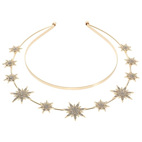 Yardenfun Haarschmuck Doppellagiges Stern-stirnband Metall-stirnband Für Party Hochzeit Tanz von Yardenfun