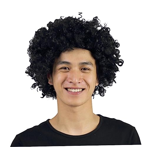 Yardenfun Cosplay Perücke Schwarzer Clown Explosionshaare Elastisch Verstellbar Für Halloween Karneval Party Erwachsene von Yardenfun
