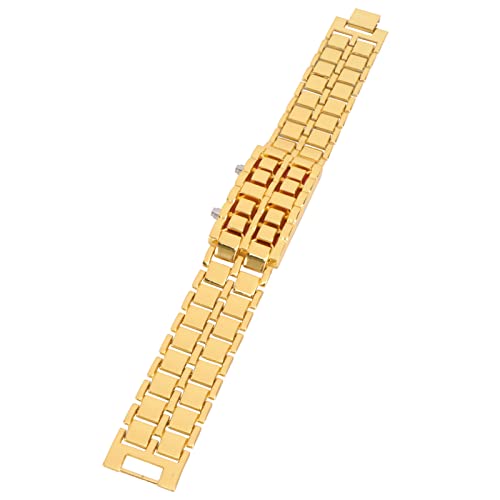 Yardenfun LED Armbanduhr für Damen Digitale Rotlichtuhr mit Komfortablem Edelstahlarmband Sportuhr für Alltag und Freizeit von Yardenfun