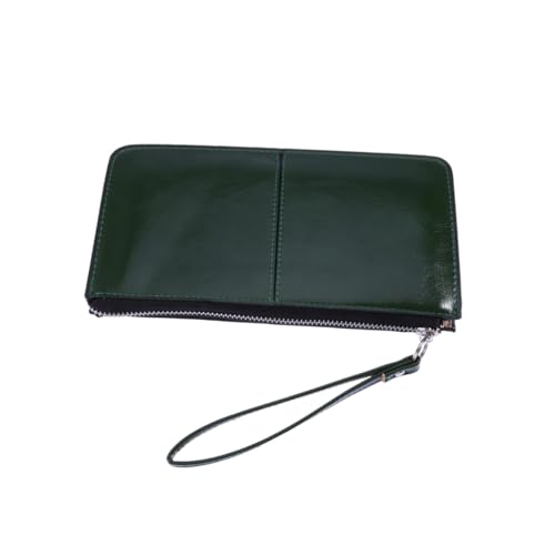 Yardenfun Damen Geldbörse mit Reißverschluss und Schnalle Hohe Kapazität Envelope Bag Eleganter Clutch Handtasche in Dunkelgrün Multifunktional mit Handyfach und Sicherem Verschluss von Yardenfun