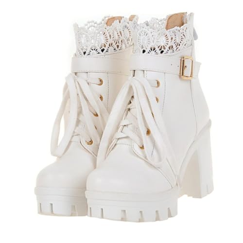 Yardenfun Damen Kurzschaft Stiefeletten mit Komfortablem Stabilem Blockabsatz Modische Leichte Ankle Boots für Herbst Winter Elegante Form und Bequemer Sitz für Stilbewusste Frauen von Yardenfun