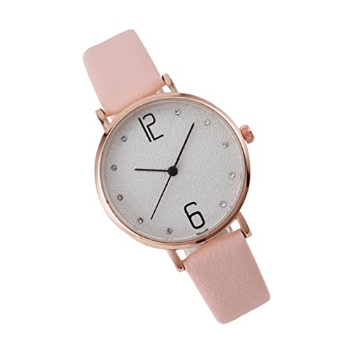 Yardenfun Damen Armbanduhr Mit Einfachem Design Quarzbewegung Und Verstellbarem Lederarmband Für Alltag Und Schüler von Yardenfun