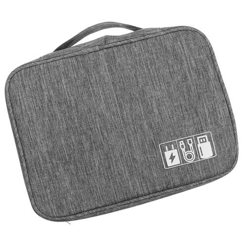 Yardenfun Digitale Aufbewahrungstasche die Einkaufstasche Notizblöcke Elektroniktasche Kordel-Organizer-Etui Kamera Aufbewahrungskiste Digitale Tasche Ladebox Reisen Reisetasche Flanell von Yardenfun