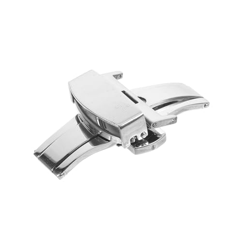 Yardenfun Doppelte Druckknopf Edelstahl Faltschließe für Uhrenarmband Langlebiger Verschluss Schützt Uhrband vor Verschleiß Stilvoll für Herren und Damen von Yardenfun