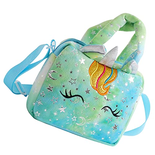 Yardenfun Einhorn Einhändig Dekorative Einhorn Plüschtasche Kindertasche Kleine Mädchen Umhängetasche Einzelne Umhängetasche Niedliche Tier Umhängetasche Dekorative Umhängetasche von Yardenfun