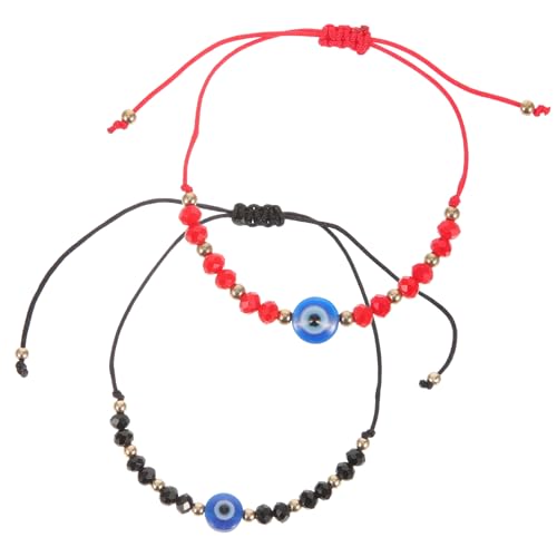 Yardenfun Einstellbare Evil Eye Armbänder für Handgeflochtene String Wristbands Verstellbare Partnerarmbänder als für Damen und Herren Geeignet für Alltag und Besondere Anlässe von Yardenfun