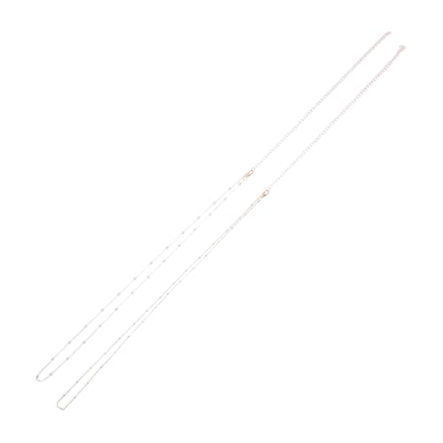 Yardenfun Einstellbare Taillenkette Damen Metallkette mit Doppelter Perlenverzierung Eleganter Körper Schmuck Party Festival Bauchtanz Accessoire von Yardenfun