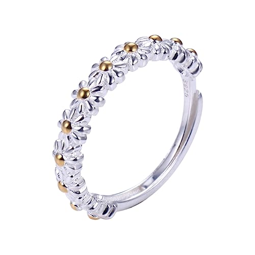 Yardenfun Einstellbarer Gänseblümchenring Modischer Blütenring für Damen Herren Perfektes zu Valentinstag oder Eleganter Schmuck für Jede von Yardenfun