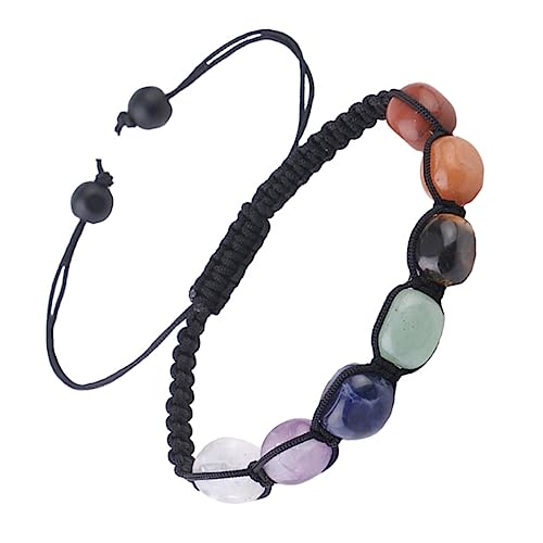 Yardenfun Einstellbares Chakra Armband aus Natürlichen Edelsteinen Handgefertigtes Geflochtenes Schmuckstück für Damen und Herren Modisches Heilstein Wrist Decoration Langlebig und von Yardenfun