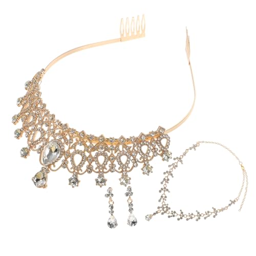 Yardenfun Elegantes Brautschmuck Set Weiß Teiliges Halskette Ohrring Set Stilvolle Hochzeitsschmuck Accessoires für Frauen Modisches Design für Hochzeitskleid und Festliche Anlässe von Yardenfun