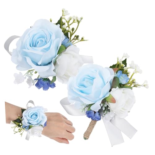 Yardenfun Elegantes Rosen Corsage mit Ansteckblume und Elastischem Armband Verstellbar für Abschlussball Hochzeit und Festliche Anlässe Romantisches Blumen Design für Stilvolle Outfits von Yardenfun