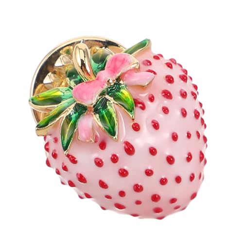 Yardenfun Erdbeerbrosche Schal Brosche Anstecknadel Süße Anstecknadeln Dekoration Obstbrosche Lustige Anstecknadeln Schal Erdbeer Accessoires Damen Kawaii von Yardenfun
