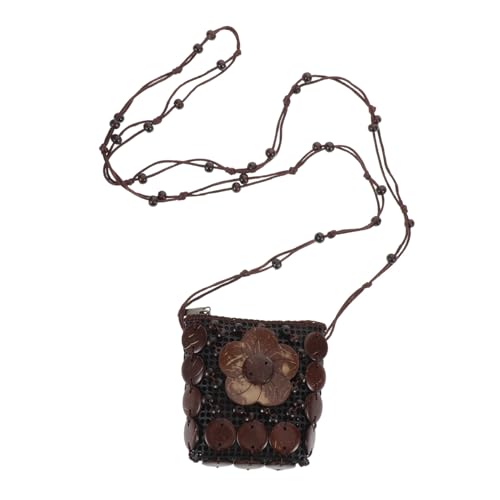 Yardenfun Ethnische Handgewebte Crossbody-tasche aus Langlebiger Kokosschale Bestickte Boho-umhängetasche mit Perlenriemen Nachhaltiger Tribal Tote für Damen Vielseitige Handtasche für von Yardenfun