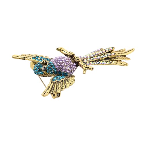 Yardenfun Farbenfrohe Strass Brosche Langlebig Metalllegierung Anstecknadel für Herren Anzüge Mäntel Schals Hemden Modisches Accessoire von Yardenfun