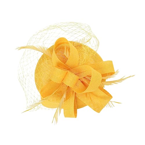 Yardenfun Fascinator Damen Teeparty Schleier Kopfschmuck Netz Haarreif Abnehmbar für Cocktail Bankett von Yardenfun