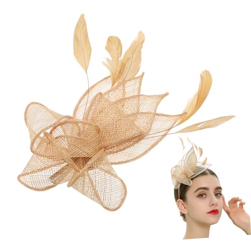 Yardenfun Fascinator Hut Für Damen Mit Haarschmuck Und Clip Eleganter Teeparty Hut Für Cocktail Hochzeit Und Besondere Anlässe Vielseitige Kopfbedeckung Mit Feinem Netzdesign von Yardenfun