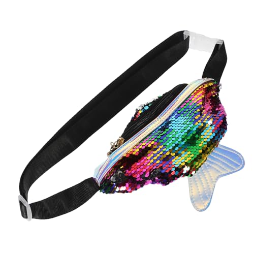 Yardenfun Damen-hüfttasche Fischschwanz-geldbörse Umhängetasche Multifunktionale Kreuz Geldbörse Pailletten Brusttasche Leicht Platz Pu-Material Sport Freizeit Reisen Wandern Radfahren Gassi von Yardenfun