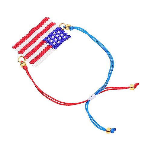 Yardenfun Flaggenarmband Patriotisches Handgelenkband mit Amerikanischem Flaggen Design und Flexibel für Feierlichkeiten Unabhängigkeitstag und von Yardenfun