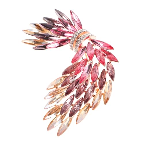 Yardenfun Brosche Für Damen Und Herren Flügel-design Mit Strasssteinen Dekorative Anstecknadel Für Kleidung Kragen Schal Jacke Hut Und Accessoires von Yardenfun