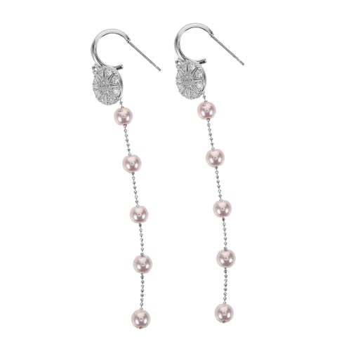 Yardenfun Perlenohrringe Mit Stern Tropfen Und Langer Kette Ohrstecker Für Damen Stilvolle Perlentropfenohrringe Vintage-schmuck Für Hochzeit Party Und Strand von Yardenfun