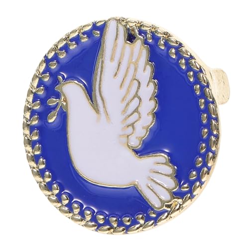 Yardenfun Friedensdove Anstecknadel Legierung Gothic Brosche für Rucksäcke Jacken Kleidung Baptism Schmuckaccessoire Blau von Yardenfun