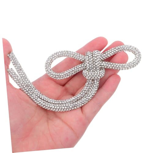 Yardenfun Funkelnde Strassbrosche Schleifen Design Langlebig Elegant für Damen Anstecknadel Schmuck für Anzüge Kleider Rucksäcke Modisches Accessoire von Yardenfun
