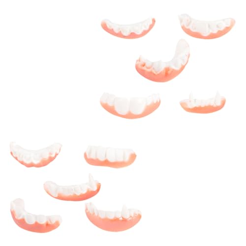 Yardenfun Zähne Horror Zahnersatz 10 Stück Halloween Zahnersatz Einfach Zu Waschen Ideal Für Party Streiche von Yardenfun