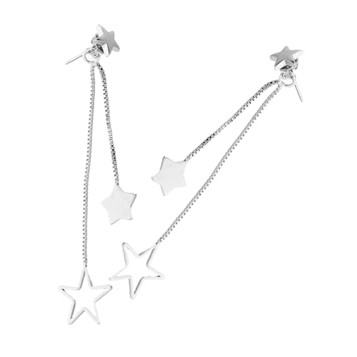 Yardenfun Sternförmige Geometrische Ohrringe Mit Langen Quasten Für Damen Hängende Tropfenohrringe Aus Baumelnde Sternohrringe Für Mädchen Modebewusster Ohrschmuck Für Besondere Anlässe von Yardenfun