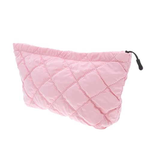 Yardenfun Gesteppte Makeup Bag für Frauen Leichte Polyester Kosmetiktasche mit Reißverschluss Tragbarer Reiseorganizer mit Geräumigem Innenfach Handliche Schminktasche für Alltag und Urlaub von Yardenfun