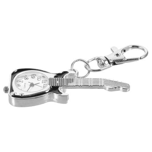 Yardenfun Retro Quartz Uhr Im Gitarren-Design Schlüsselanhänger Taschenuhr Für Musikliebhaber Stilvolles Accessoire Für Taschen Und Rucksäcke Als Für Studenten Praktisches Design Und von Yardenfun