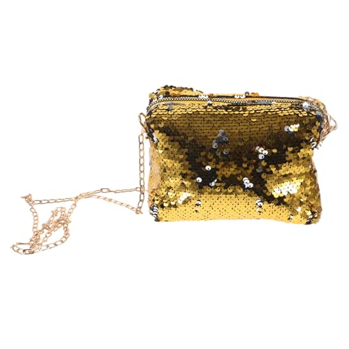 Yardenfun Glänzende Kleine Crossbody Bag Damen Leichte Schultertasche mit Pailletten Modische Umhängetasche für Party Strand und Alltag Vielseitige Mini Purse mit Kettenriemen Tragbar und von Yardenfun