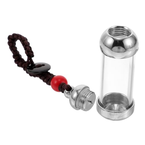 Yardenfun Einzigartiger Schlüsselanhänger- Aufbewahrungsglas Aus Glas Für Fetale Haare Tragbarer Speicher Metallschlüssel von Yardenfun