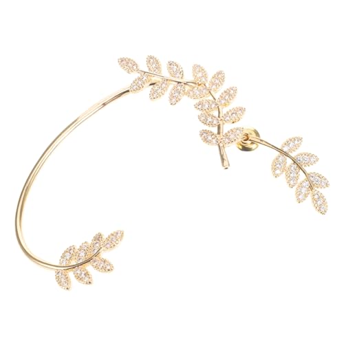 Yardenfun Goldener Baum Ohrstecker mit Funkelnden Zirkonia Abnehmbarer Ohrjacke Leichter Blatt-Design Ohrschmuck Wiederverwendbar und Komfortabel für Damen Nachhaltiges Geschenk von Yardenfun